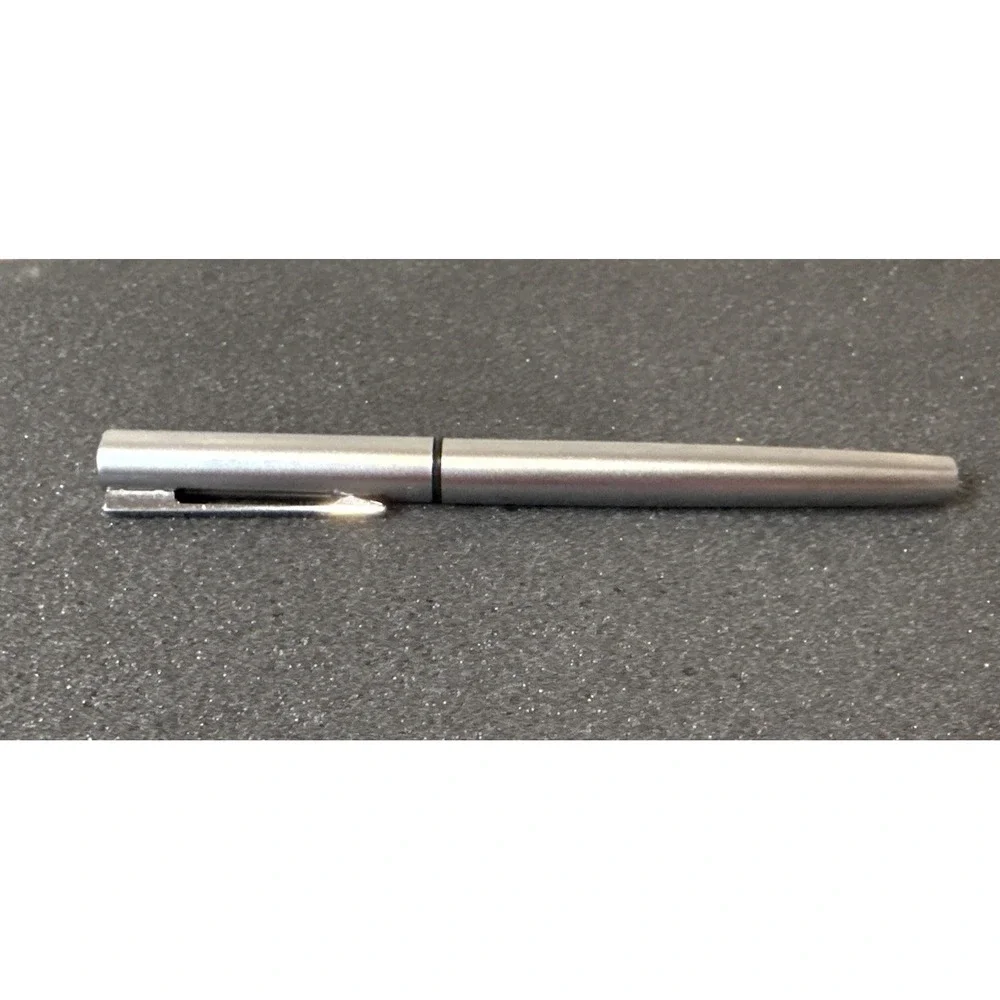 Vintage Waterman Graduate Fountain Pen Fine F Steel Nib Brushed Chrome France